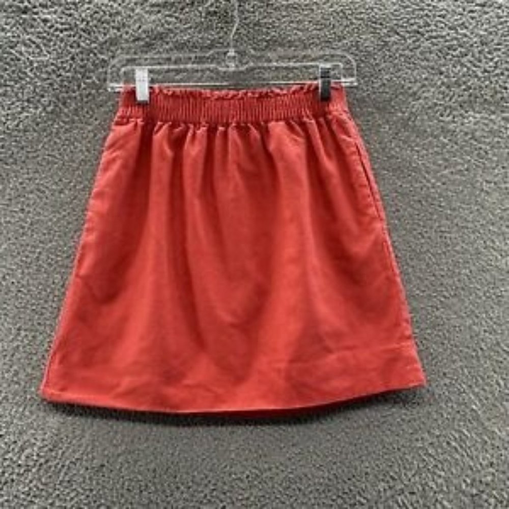 J. Crew Skirt Women's 2‎ Orange Pocket Casual Tube Skirt Ladies Size 2